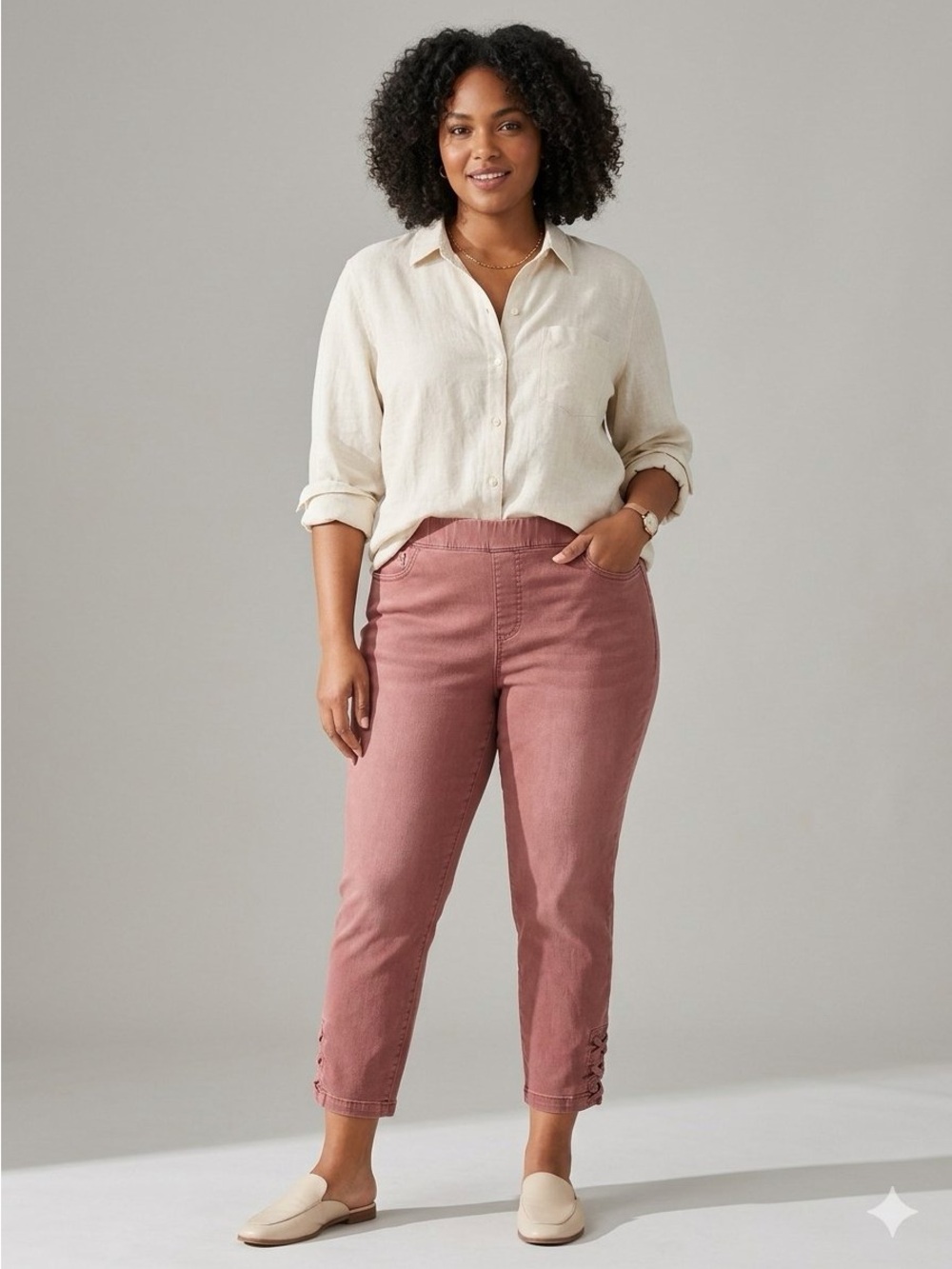 Soft Surroundings Pull On Crop Jeans Size XL